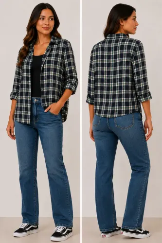 Camisa Xadrez Azul - Tam M