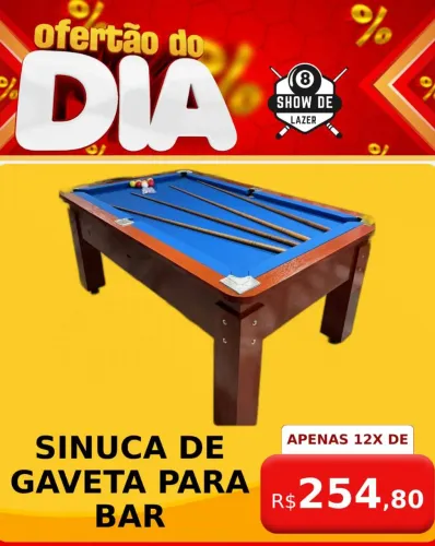 Sinuca De Gaveta Para Bar Verniz Em Promoção 