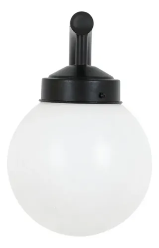 Kit 2 Arandela Colonial Globo De Polietileno Preto Blumenau 127/220v