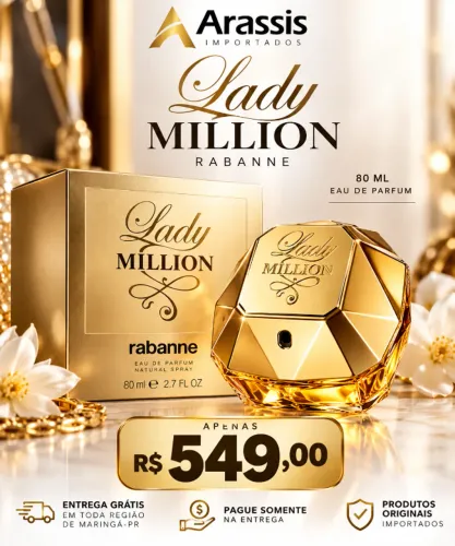 Perfume Lady Million da Rabanne 80ml 