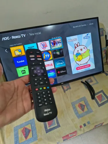 Tv smart 43 AOC Roku Dolby Áudio zera oportunidade