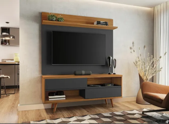 Conjunto Rack e Painel NT 1180/1185 Estilo Retrô