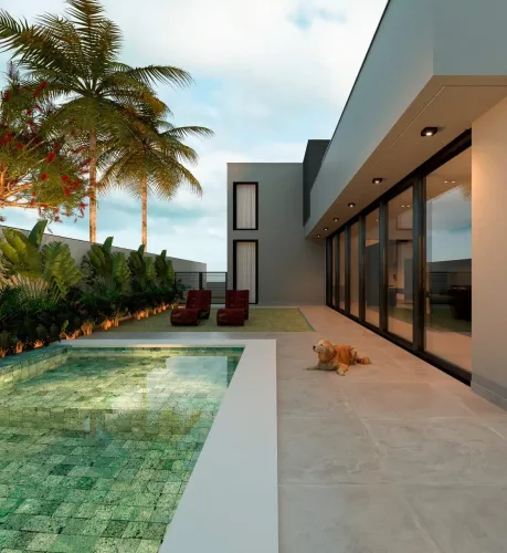 Casa à venda com 4 suítes e piscina no Condomínio Residencial Vistadouro Aquaville