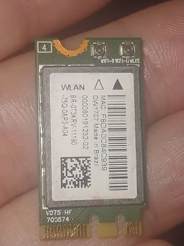 Placa WLAN DW1707 Dell MAC F8DA0C84C939 - Notebooks