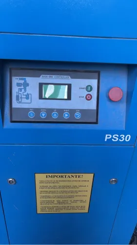Compressor parafuso com secador e reservatório