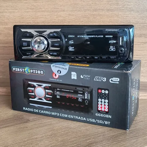 Som Automotivo Bluetooth USB MP3 para Carro com Controle