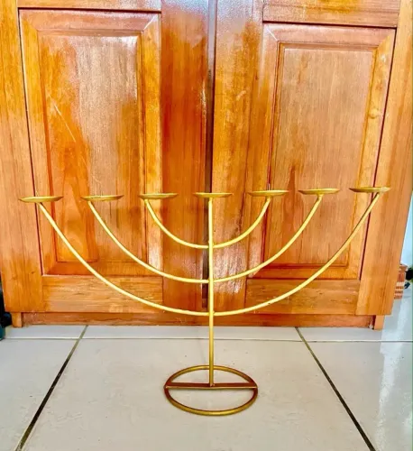 CASTIÇAL/MENORAH METAL 7 VELAS VINTAGE