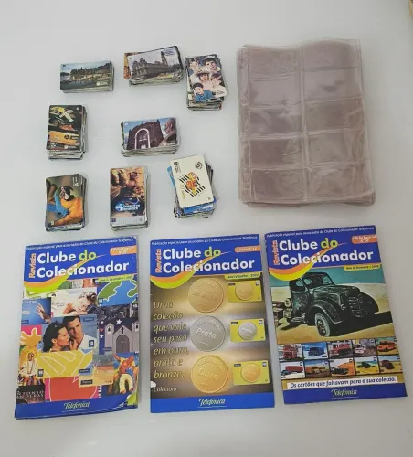 Lote Incrível de 466 Cartões Telefônicos Diversos + Revistas "Clube do Colecionador"
