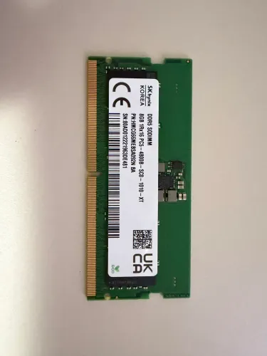 1x Memória RAM 8gb Notebook 4800MHz CL40 SK Hynix