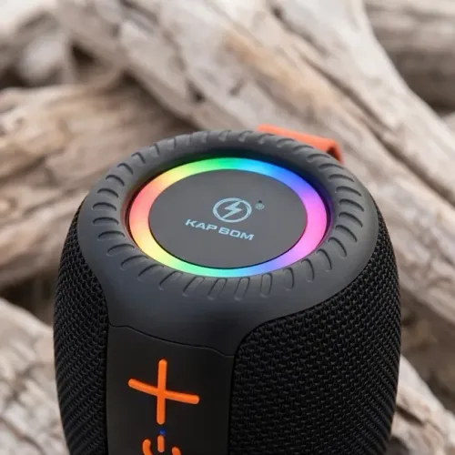 Caixa de Som Bluetooth KAPBOM KA-8193 Som potente e graves reforçados