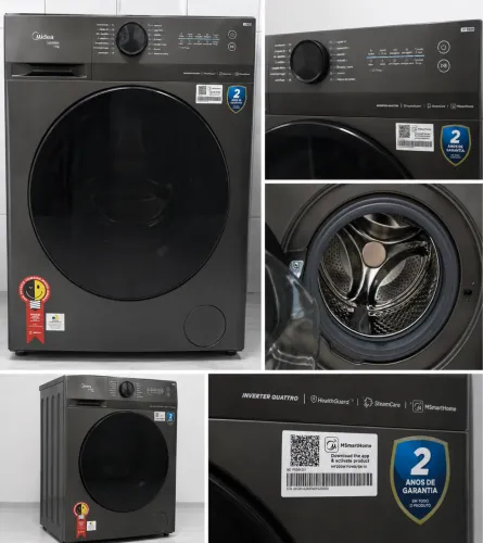 Lavadora de Roupas Midea HealthGuard Smart 11kg MF200W110WB/GK - Titanium