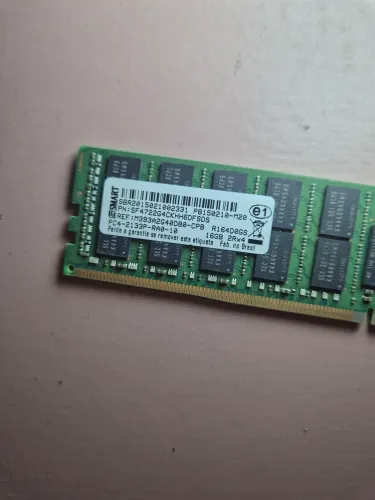 Lote com 9 Memória Servidor 16GB DDR4 ECC RDIMM 2133MHz Samsung / Smart 
