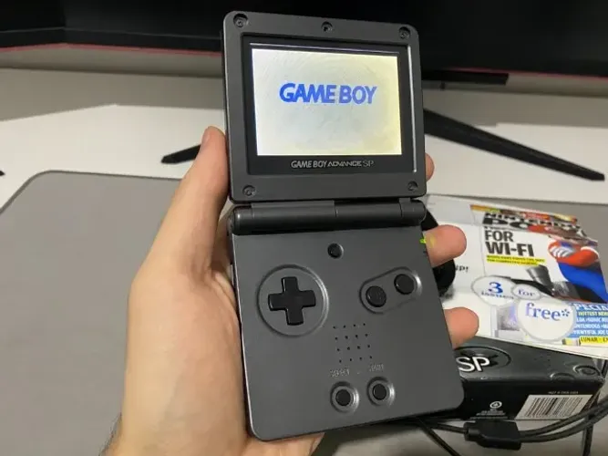 Gameboy Advance SP AGS-101 100% Original Completo em Ótimo Estado (precisa trocar a tela)