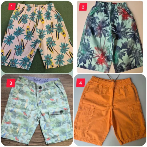 Kit de 4 bermudas 8 anos
