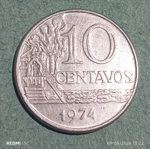 Moeda de 10 centavos de 1974