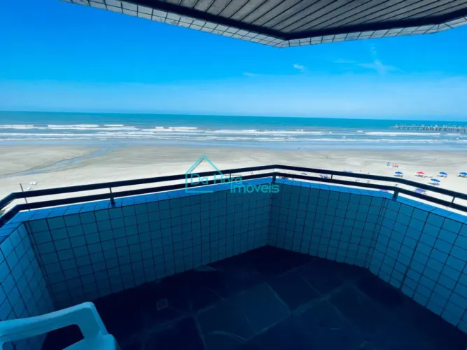 apartamento a venda com 2 quartos, sacada com vista para o mar, 1 vaga de garagem em monga