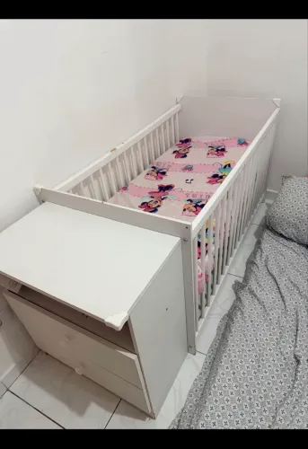 Berço +comoda+ colchão forro novo de brinde 