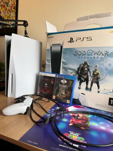 Ps5 com leitor física + controle e 2 jogos IMPECÁVEL! | Ipanema - RJ |