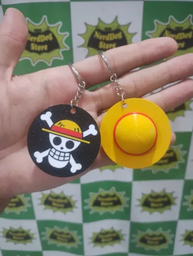 Chaveiro Luffy Jolly Roger - NerdDog Store - Mugiwara One Piece Akuma Zoro Chopper