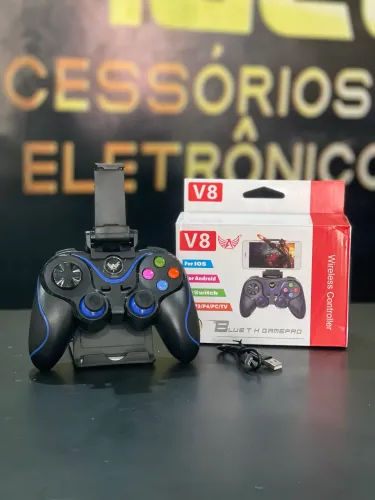 Controle Sem Fio Altomex Azul Bluetooth Para Celular Android iOS e PS3