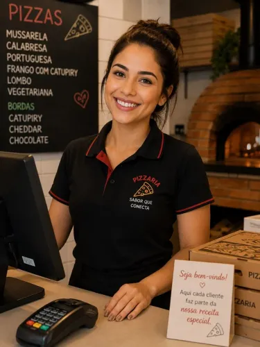 Atendente, recepcionista e caixa.