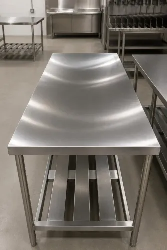 Bancada Inox 2,20m Apoio Profissional Cozinha