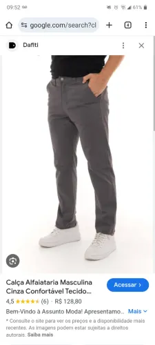 Calça Fina Nova Masculino urgente