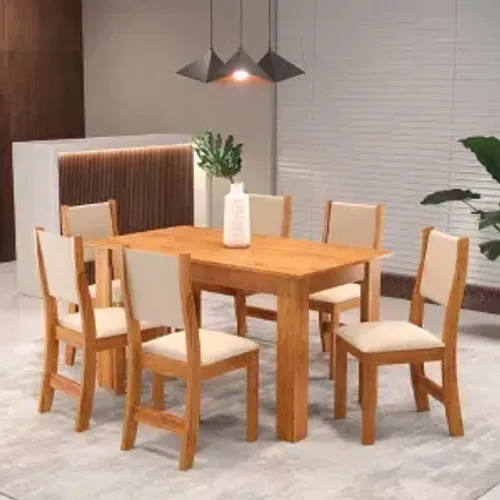 Oferta! Mesa de Jantar Violeta com Cadeiras Na cor Bronze - Novo