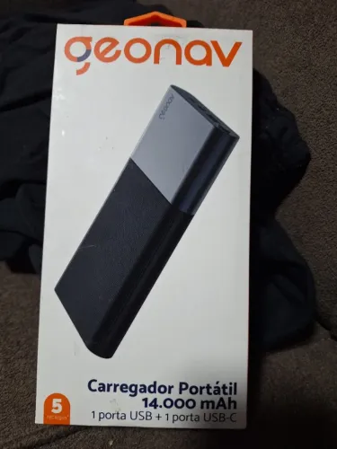 1/2 Carregador Portátil/Power Bank Geonav 14000mAh - PB14KAL