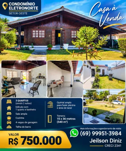 OPORTUNIDADE!! CASA NO VILA DA ELETRONORTE SETOR OESTE