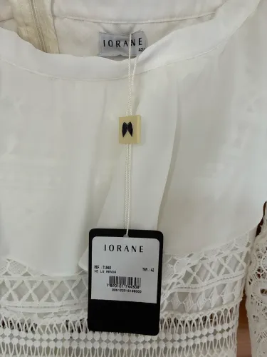 Vestido IORANE branco em renda TAM 42 (novo)