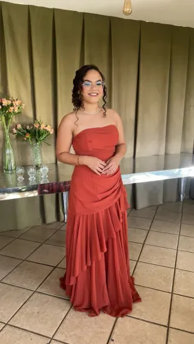 Vestido de festa Terracota 