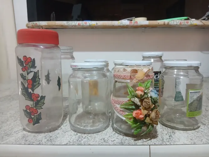 Doação de potes de vidros