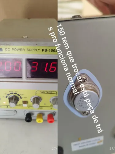 Fonte de bancada para manutenção de celular 