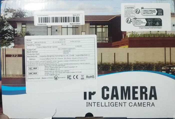 Ip câmera de segurança dome - Kit com 4 câmeras Full HD 4K novas, na caixa com manual.