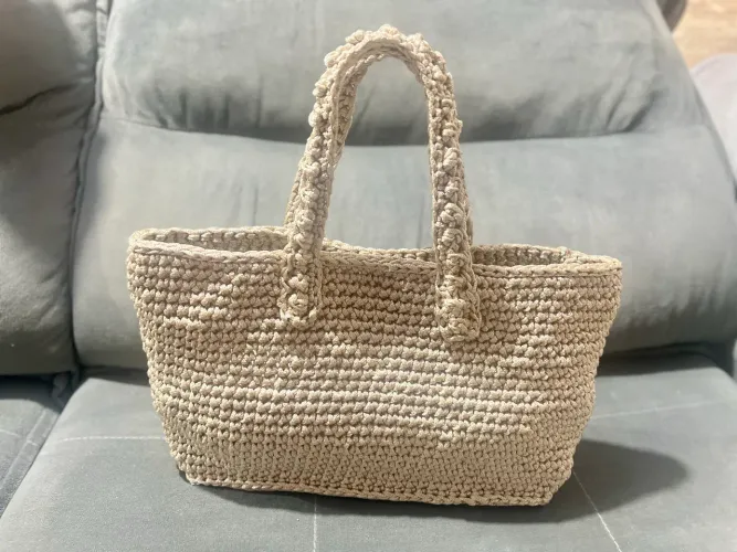 Bolsa de Crochê em Fio Náutico