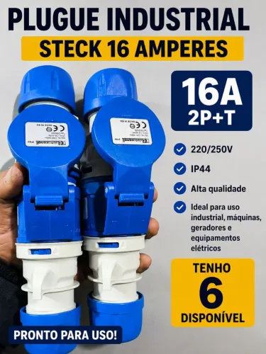 TOMADA STECK 16 AMPERES 2P +T
