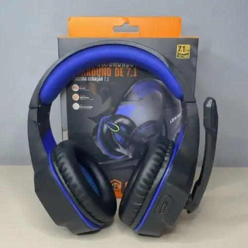 HEADSET GAMER SEM FIO SURROUND 7.1 LEHMOX