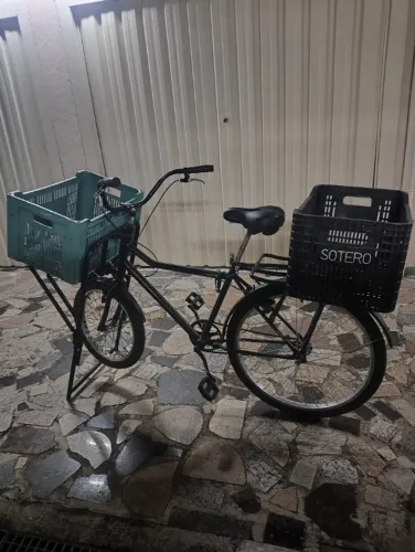Bicicleta Cargueira TOP - Bike Cargueiro Toda revisada C/ Caixas e Banco confortável
