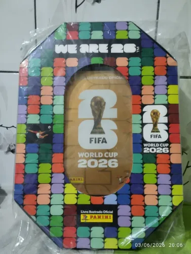 Box Estádio + Álbum Dourado Copa do Mundo 2026 NÃO NÚMERADO 