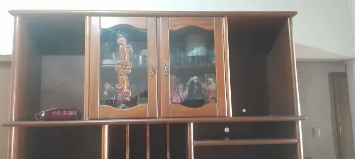 Vendo estante antiga 3 modulos em sucupira. 4.000. Contagem. MG.