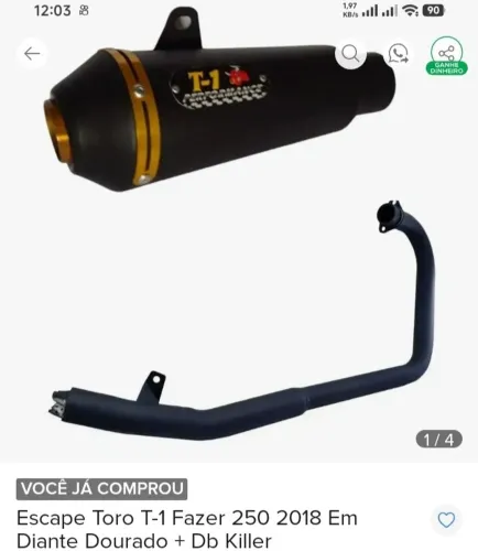 Escapamento esportivo TORO T1