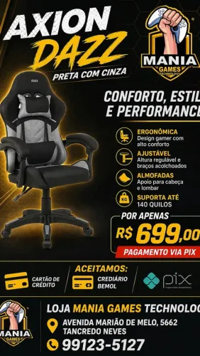 Cadeira gamer axion