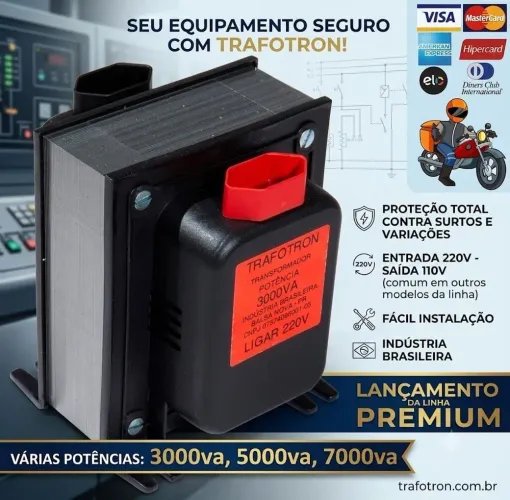 Transformador de voltagem vários modelos