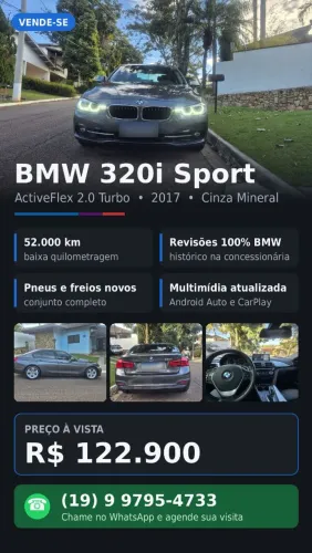 BMW 320I A Modern/sport TB 2.0/a.flex 16V 4P 2017