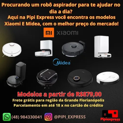Robô aspirador Xiaomi e Midea. Modelos a partir de R$879