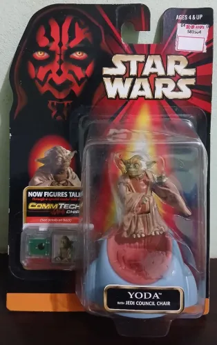BONECO FIGURA STAR WARS YODA CONSELHO JEDI EPISÓDIO I HASBRO