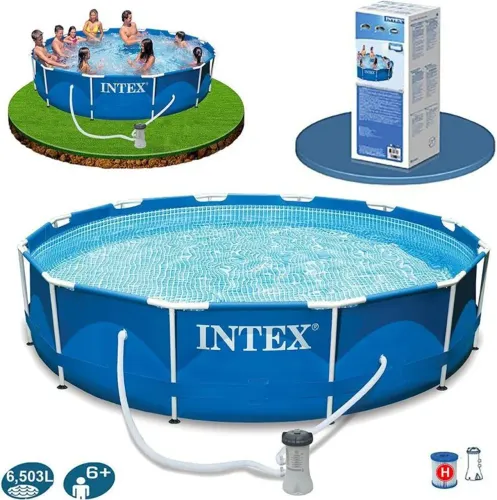Piscina Intex circular com armação 6.503L