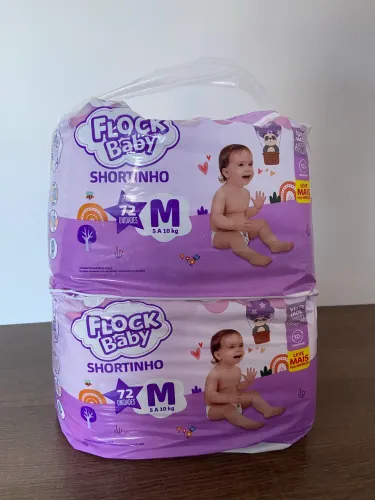 Fralda Calça Flock Baby Shortinho M - Nova e Lacrada