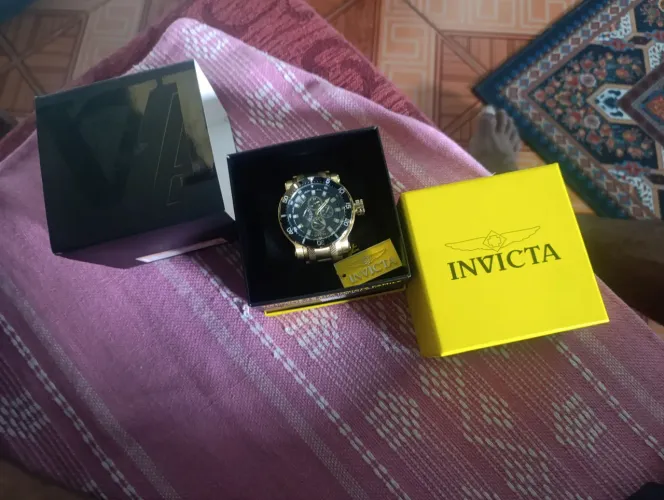 Relógio invicta banho auto 18 novo troco por caixa trio 